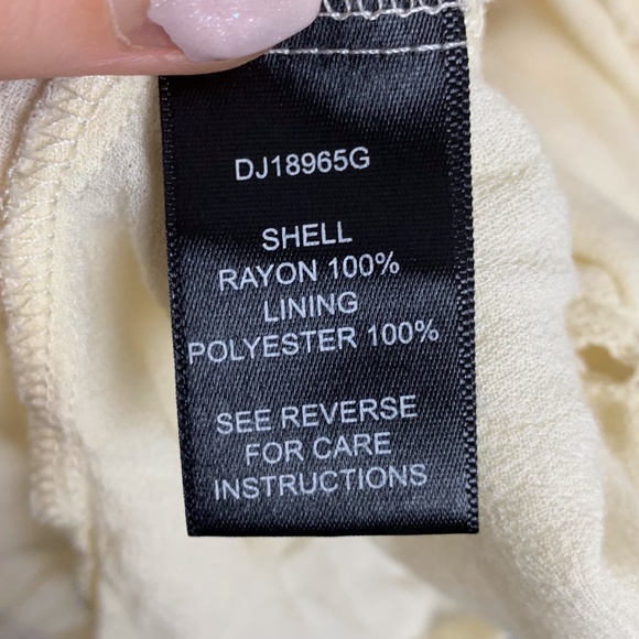 Ark & Co Cream Cold Shoulder Quarter Sleeve Shirt - Picture 5 of 5